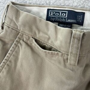 Polo Ralph Lauren Pants Men's 36/32 Tan Preston Pant Chino Straight Pockets Logo
